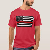 Thin Red Line American Flag T-Shirt (Vorderseite)