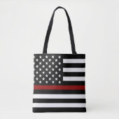 Thin Red Line American Flag Tasche (Vorderseite)