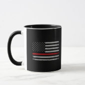 Thin Red Line American Flag Tasse Feuerwehrmann-Ge (Links)