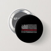Thin Red Line American USA Flaggen Fireman Unterst Button (Vorne & Hinten)