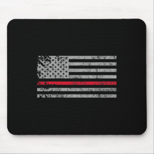 Thin Red Line American USA Flaggen Fireman Unterst Mousepad