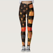 Thin Red Line and Flames Leggings (Vorderseite)