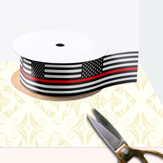 Thin Red Line Band, American Flag Fireman / USA Satinband