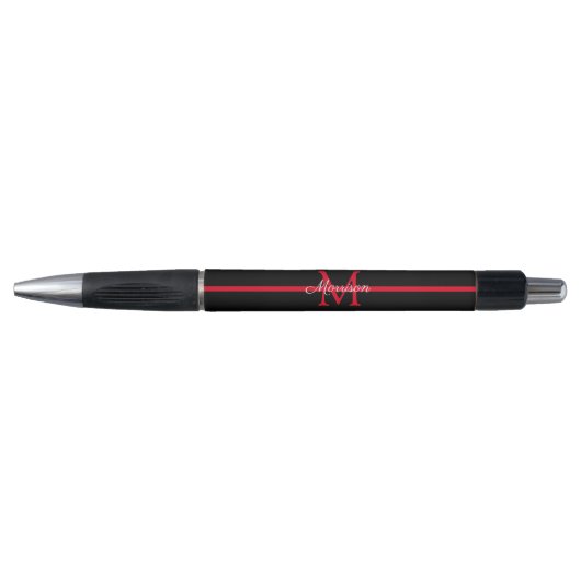 Thin Red Line Feuerwehr-Monogramm Kugelschreiber (Vorderseite)
