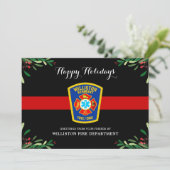 Thin Red Line Feuerwehr Weihnachten (Stehend Vorderseite)