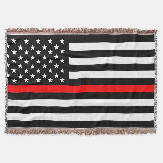 Thin Red Line Feuerwehrmann usa vereint Decke (Vorderseite)