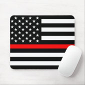 Thin Red Line Feuerwehrmann usa vereint Mousepad (Mit Mouse)