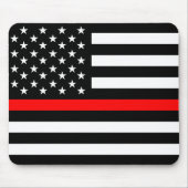 Thin Red Line Feuerwehrmann usa vereint Mousepad (Vorne)
