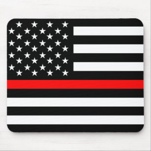Thin Red Line Feuerwehrmann usa vereint Mousepad