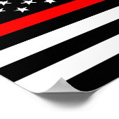 Thin Red Line Feuerwehrmann usa vereint Poster (Ecke)