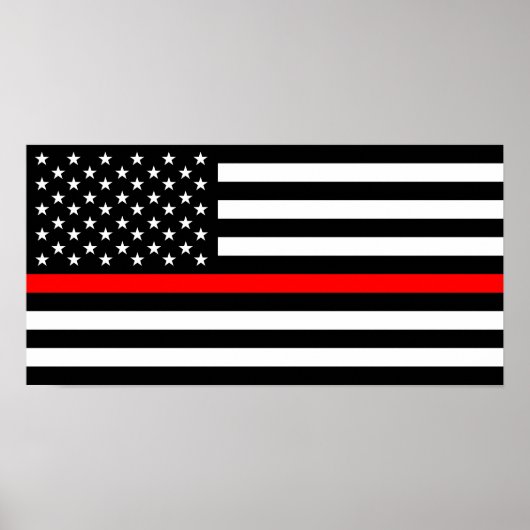 Thin Red Line Feuerwehrmann usa vereint Poster (Vorne)