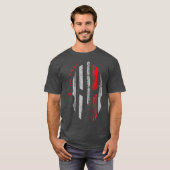 Thin Red Line Fire Firefighter Spartan Warrior T-Shirt (Vorne ganz)
