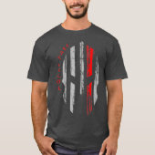 Thin Red Line Fire Firefighter Spartan Warrior T-Shirt (Vorderseite)