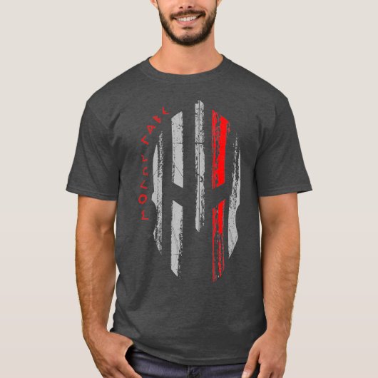 Thin Red Line Fire Firefighter Spartan Warrior T-Shirt (Vorderseite)
