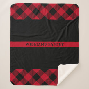 Thin Red Line Firefighter Buffalo Kariert Monogram Sherpadecke