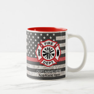 Thin Red Line, Firefighter Coffee Tasse, Fireman Zweifarbige Tasse