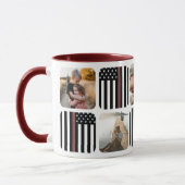 Thin Red Line Firefighter Foto Kaffee Tasse (Links)