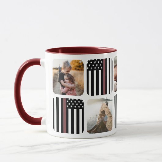 Thin Red Line Firefighter Foto Kaffee Tasse (Links)