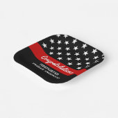 Thin Red Line Firefighter Graduation Party Pappteller (Gewinkelt)