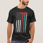 Thin Red Line Firefighter PTSD Bewusstsein Aquamar T-Shirt (Vorderseite)