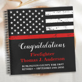 Thin Red Line Firefighter Retirement Party Guest Notizblock