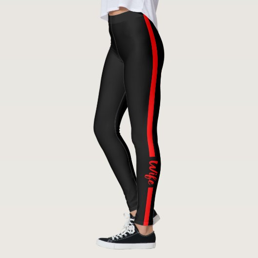 Thin Red Line Fireman Ehefrau Leggings (Links)