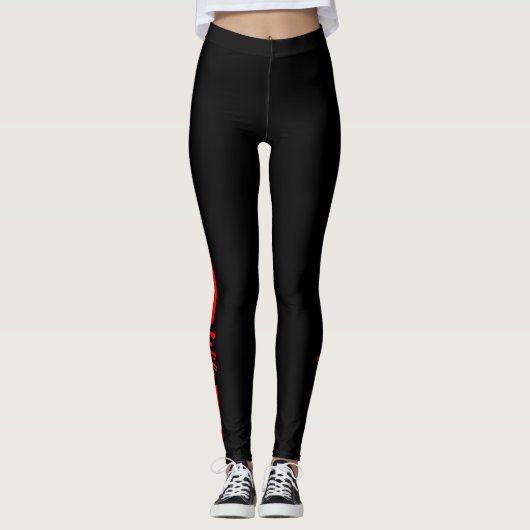 Thin Red Line Fireman Ehefrau Leggings (Vorderseite)