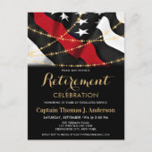 Thin Red Line Fireman Feuerwehrruhestand Postkarte (Vorderseite)