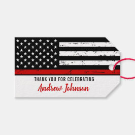 Thin Red Line Fireman Firefighter Abschluss Geschenkanhänger