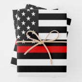 Thin Red Line Flag der USA Geschenkpapier Set (Beispiel)