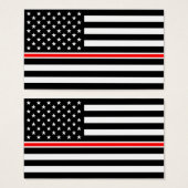 Thin Red Line Flag: Feuerwehrheldengedächtnis (Vorne & Hinten)