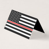 Thin Red Line Flag: Feuerwehrheldengedächtnis (Vorderseite)