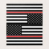 Thin Red Line Flag: Feuerwehrheldengedächtnis (Außenseite Aufgefaltet)