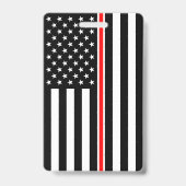 Thin Red Line Flag: Feuerwehrheldengedächtnis Ausweis (Rückseite)