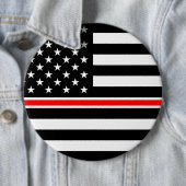Thin Red Line Flag: Feuerwehrheldengedächtnis Button (Beispiel)