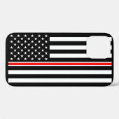 Thin Red Line Flag: Feuerwehrheldengedächtnis Case-Mate iPhone Hülle (Rückseite (Horizontal))