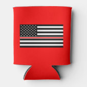 Thin Red Line Flag: Feuerwehrheldengedächtnis Dosenkühler (Vorderseite)