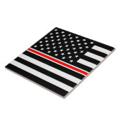 Thin Red Line Flag: Feuerwehrheldengedächtnis Fliese (Seite)