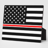 Thin Red Line Flag: Feuerwehrheldengedächtnis Fotoplatte (Seite)