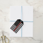 Thin Red Line Flag: Feuerwehrheldengedächtnis Geschenkanhänger (Mit Garn)
