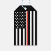 Thin Red Line Flag: Feuerwehrheldengedächtnis Geschenkanhänger (Rückseite)