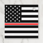 Thin Red Line Flag: Feuerwehrheldengedächtnis Geschenkanhänger (Rückseite)