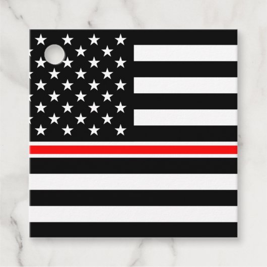 Thin Red Line Flag: Feuerwehrheldengedächtnis Geschenkanhänger (Vorderseite)