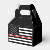 Thin Red Line Flag: Feuerwehrheldengedächtnis Geschenkschachtel (Rückseite)