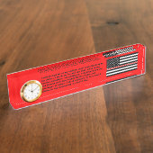 Thin Red Line Flag: Feuerwehrheldengedächtnis Namensplakette (Seite)