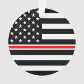 Thin Red Line Flag: Feuerwehrheldengedächtnis Ornament (Vorderseite)