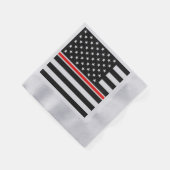Thin Red Line Flag: Feuerwehrheldengedächtnis Serviette (Ecke)