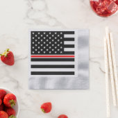 Thin Red Line Flag: Feuerwehrheldengedächtnis Serviette (Beispiel)