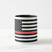 Thin Red Line Flag: Feuerwehrheldengedächtnis Tasse (Zentrum)