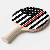 Thin Red Line Flag: Feuerwehrheldengedächtnis Tischtennis Schläger (Vorderseite)
